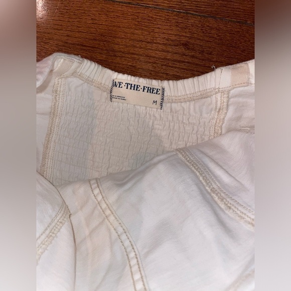 New! We the Free Denim Je Suis Pret Strapless Barrel White Jumpsuit 🤍Medium NWT! - Picture 9 of 10